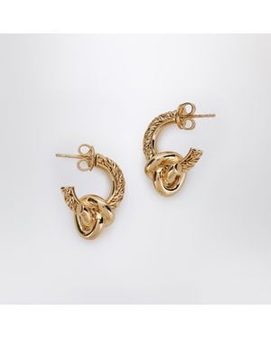 Bottega Veneta Gold Knot Earrings - Metallic