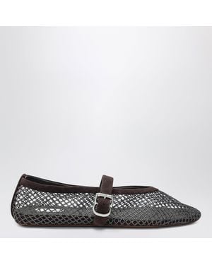 Alaïa Alaia Flat Rhinestone Mesh Ballerinas - Black