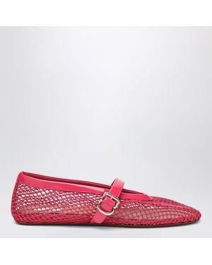 Alaïa Dahlia Mesh Ballerinas - Pink