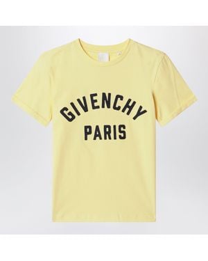 Givenchy T-Shirt With Embroidered Logo - Yellow