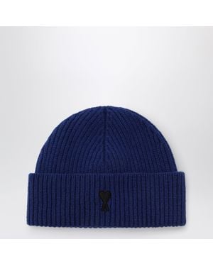 Ami Paris Ami De Coeur Beanie - Blue
