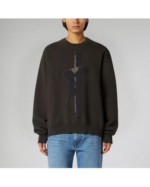 1989 STUDIO Maglia girocollo cross scuro - Nero