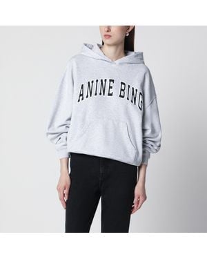 Anine Bing Harvey New Classic Oversized Cotton Hoodie - White