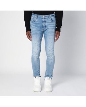 Amiri Jeans skinny azzurro slavato con usure - Blu
