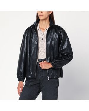 DUNST Faux Leather Zip Jacket - Black