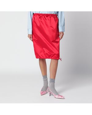 Prada Silk Skirt - Red
