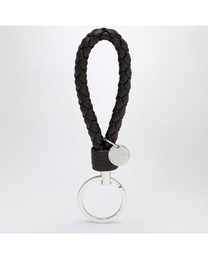 Bottega Veneta Fondente Intrecciato Keychain - Black