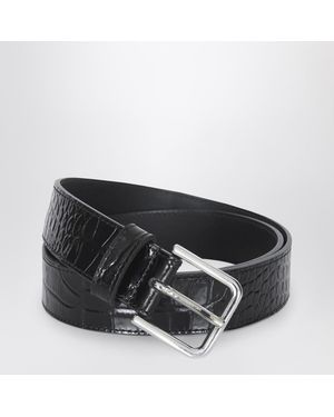 Frankie Shop Toni Croc Belt - Black