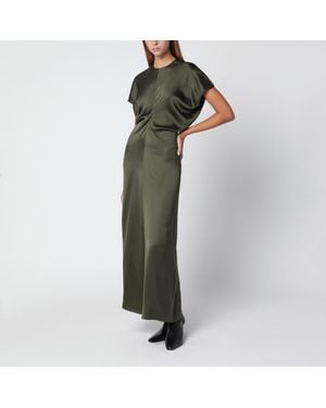 TOTEME Dark Low-Waisted Viscose Dress - Green