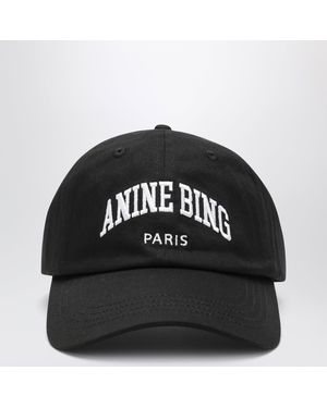Anine Bing Jeremy Cotton Baseball Cap - Black