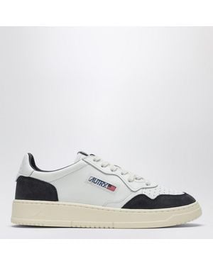 Autry Sneaker Medalist Low En Cuir Blanc Et Suède