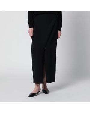 The Row Langer Wollrock Iphora Mit Hohem Bund - Schwarz