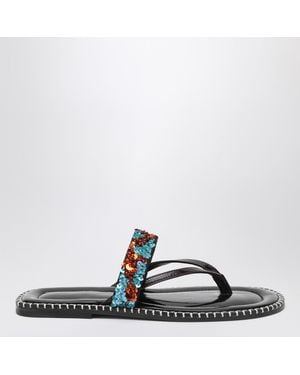 Dries Van Noten Thong Slip-On Sandals With Sequins - Blue