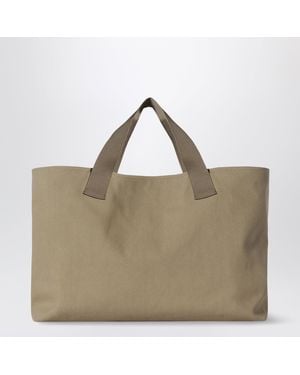 The Row Medium Brian Cotton Tote Bag - Natural