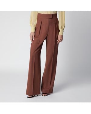 Valentino Light Wool Pants - Brown