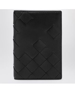 Bottega Veneta Card Holder With Flap - Black