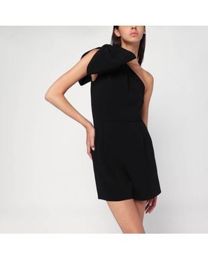 Max Mara One-Shoulder Short Jumpsuit - Black
