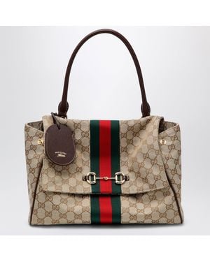 Gucci Handtasche Paparazzo Medium Aus Gg-Canvas - Braun