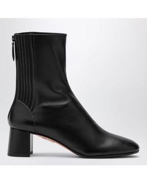 Aquazzura Saint Honoré Bootie Nappa Ankle Boots - Black