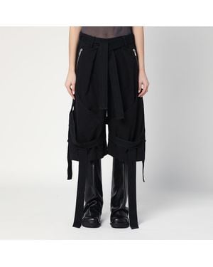 ショートパンツ The Attico Wide black cotton Bermuda shorts The Attico Wide Bermuda Shorts in Black | Lyst