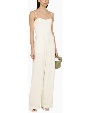 ワンピースその他 Margaux Lonnberg White wool-blend Lauren jumpsuit Margaux Lonnberg Wool-Blend Lauren Jumpsuit in White | Lyst