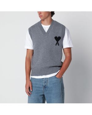 Ami Paris Ami De Coeur Vest - Blue