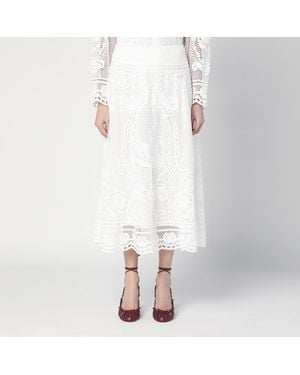 FARM Rio Swan Lake Lace Skirt - White