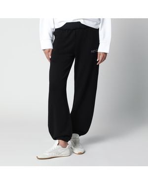 Moncler Cotton Jogger Pants With Logo - Black