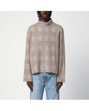 Our Legacy Cardigan con zip shrunken beige - Marrone