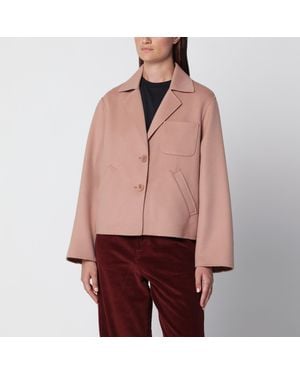 Weekend by Maxmara Cropped Wool Jacket - Red