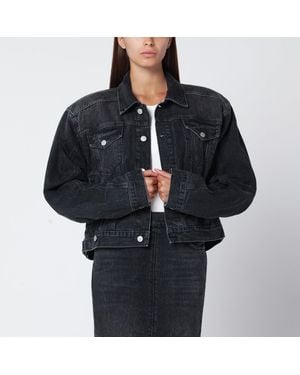 Haikure Washed Effect Renee Denim Jacket - Black