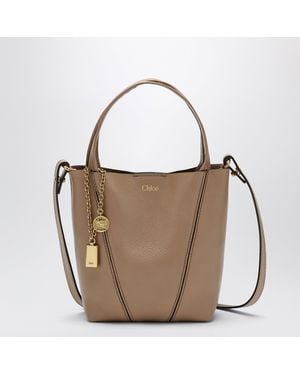 Chloé Borsa Tote Piccola Spin Rosa Cipria - Marrone