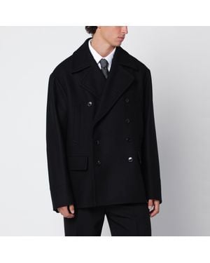 Dries Van Noten Wool Blend Coat - Black