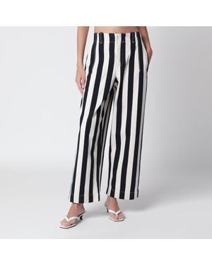Jacquemus Gestreifte Parasol De-Nîmes Jeanshose - Schwarz