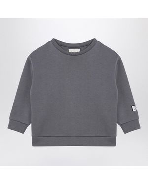 Douuod Cotton Blend Crew-Neck Sweatshirt - Grey