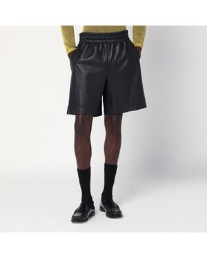 Gucci Leather Bermuda Shorts - Black