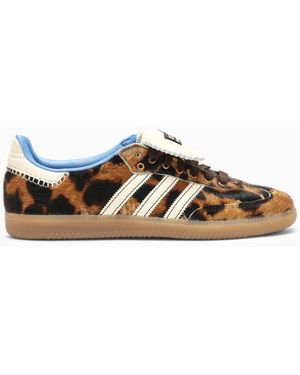 adidas Originals Animalier Leather And Fabric Trainer - Brown