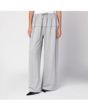 Alaïa Hellgraue Peplum-Hose