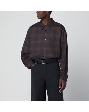 Studio Nicholson And Check Shirt - Black