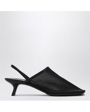 Loewe Sandali petal neri in rete - Nero