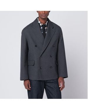 Bottega Veneta Double-breasted Wool Jacket - Blue