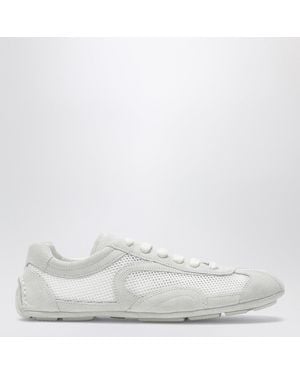 Prada Baskets Montecarlo Re-Edition 2005 En Cuir Et Mesh Blancs