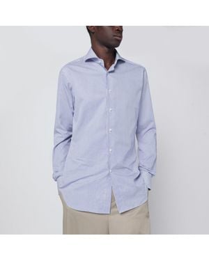 Xacus Striped Travel Shirt - Blue