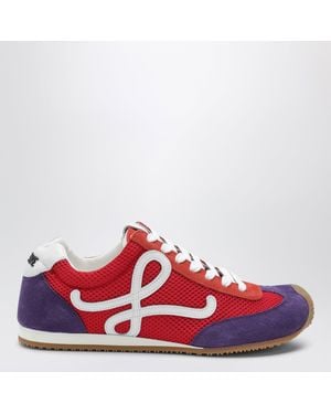 Loewe Ballet Runner 2.0 Suede And Mesh Trainers - Red