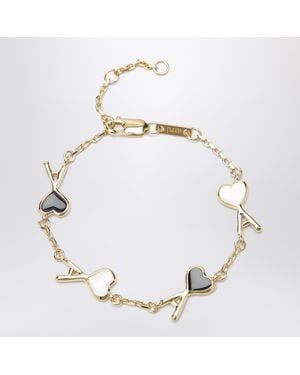 Ami Paris Bracciale Ami De Coeur Oro/Nero/Bianco - Metallizzato