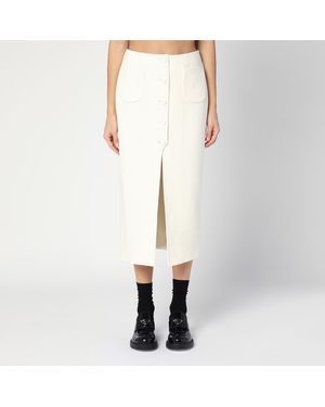 Margaux Lonnberg jagger Midi Skirt - White