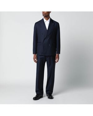 Tagliatore Wool Double-Breasted Suit - Blue