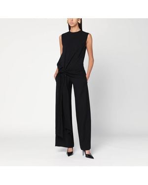 Alaïa Full Jumpsuit With A Belt - Black