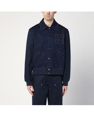 Wales Bonner Giacca echo indaco in denim - Blu