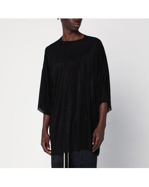 Tシャツ・カットソー RICK OWENS OVERSIZED BLACK CUPRO T-SHIRT Rick Owens Oversized Cupro T-Shirt in Black for Men | Lyst